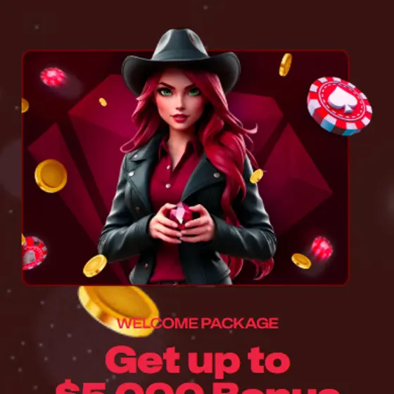 Casino Ruby Reels welcome screen on a phone Casino Ruby Reels welcome screen on a phone